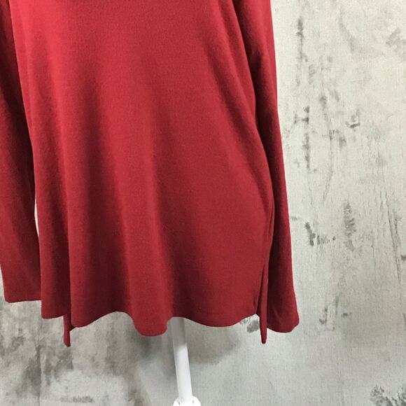 Gibsonlook Womens Small Red Funnel Neck Pullover Top Stretch Long Sleeve NWOT - Picture 12 of 16
